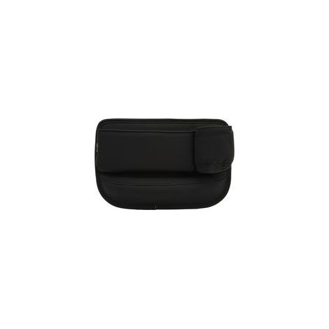 Organisateur d'espace de siège de voiture en cuir PU, Console multifonctionnelle avant, boîte de rangement latérale, remplissage de poche avec porte-gobelet droit