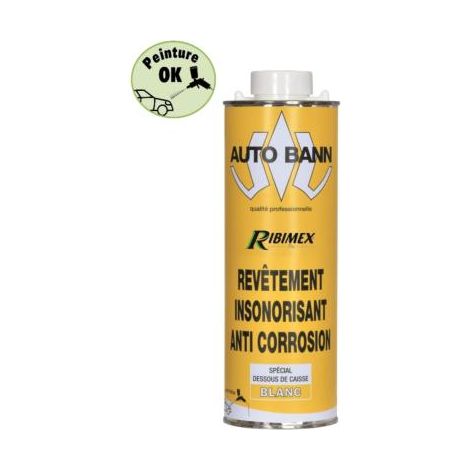Ribitech – Cartouche insonorisante anticorrosion blanche repeignable – Revêtement anti gravillon – Pour dessous de caisse et passage de roues (1/5)
