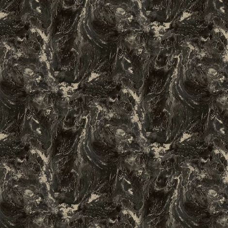 Sienna Black Marble Effect Wallpaper Textured Metallic Swirl Vinyl (1/4)