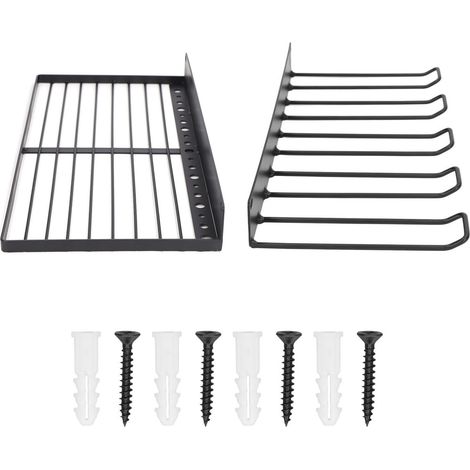 Support mural en acier allié pour rangement d'outils électriques, étagère suspendue robuste, organiseur de perceuse, fixation murale, porte-outils pratique. (1/5)