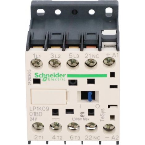 Contacteur TeSys LP1K 3P AC3 440V 9 A bobine 24 V CC - LP1K0901BD