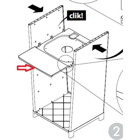 ZZ-RIPIANO CENTRALE X KIT MOBILE PER LAVATOIO 40X40x87H CM