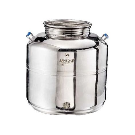CONTENITORE ACCIAIO INOX PER USO ALIMENTI SANSONE lt. 10
