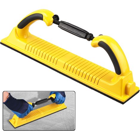 Multifunctional hand sanding tool for 70mm mesh sand, adjustable flexible sanding block with handle, lightweight hand sanding file block for woodworking car walls (1/5)