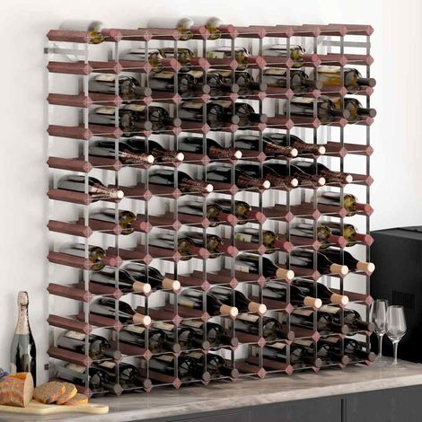 340895 vidaXL Wine Rack for 120 Bottles Brown Solid Wood Pine (1/5)