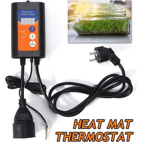 Ej.Life 1000W Contrôleur de Thermostat Digital Heat Mat pour la Germination des graines, Les Reptiles et Le Brassage 41-108 ° F (1/5)