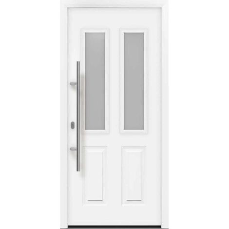 Hörmann Ecostar Haustür "ISOPRO IP 410S", verkehrsweiß (RAL 9016), 110 x 210 cm (B x H), DIN Links