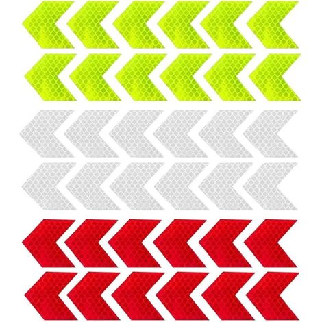 CSPARKV Bande Reflechissante Autocollante 36 Pièces Autocollants Réfléchissants Autocollante Moto Reflechissante Autocollant Voiture Stickers Reflechissant Ruban Adhesif Reflechissant (1/5)