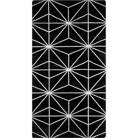 Teppich SIBEL Schwarz 80 x 150 cm Viskose