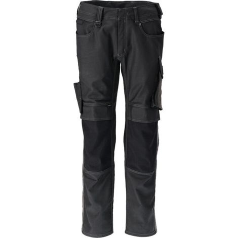 Pantalon de travail avec poches genouillères Unique - 21979-459-Noir-36-82