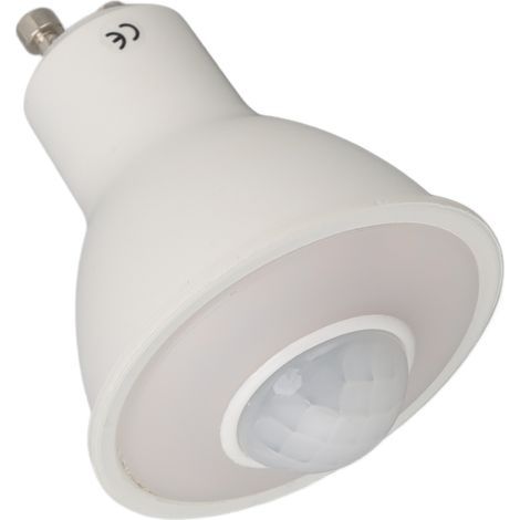 GU10 Infrarot-Bewegungsmelder-Glühbirne für Decken-, Flur- oder Verandabeleuchtung. Warmweißes Licht (3000 K), 5 W, 500 lm, 100–240 V Wechselstrom. (1/5)