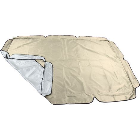 Auvent imperméable de rechange pour balancelle d'extérieur, protection UV, beige, pour porche ou chaise de jardin. (1/5)