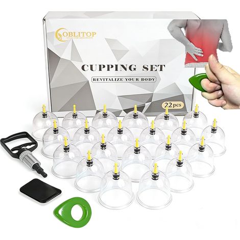 Kit de 22 Cupping Ventouses Hijama, Ventouse Massage- Taille V2.0 Insturctions en Français - Ventouses Thérapeutiques Chinoises De Cupping Kit Pistolet Massage Acupuncture Z01 (1/5)