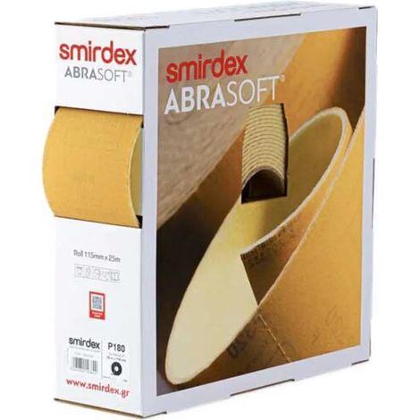 Papier abrasif smirdex abrassoft 135p grain 120 rouleau 25 m