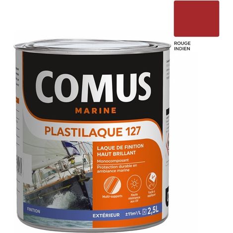 PLASTILAQUE 127 ROUGE INDIEN 2.5 L - Laque marine de finition Brillante haut de gamme - COMUS MARINE (1/3)