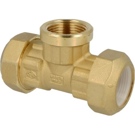 Té 20 mm  1/2’’ FF  20 mm pour tuyaux PE et PVC