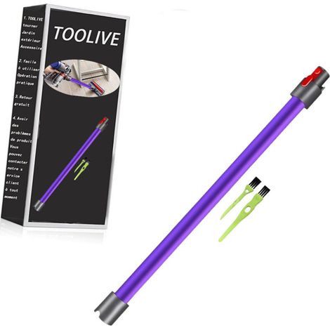 Tube Télescopique Tige Rigide Rallonge compatible pour Dyson V11 V10 V15 V8 V7 Longueur 73 CM Tube À Dégagement Rapide - Violet