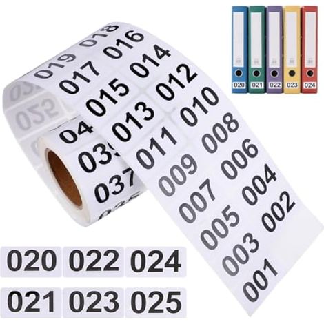 Lot de 1000 étiquettes autocollantes pour numéro de série d'entrepôt et utilisation au bureau 40 x 20 mm (1/5)