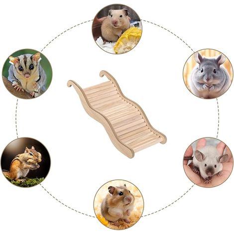 Guinea Pig Toy, Hamster Stair Toy for Hamster, Hamster Wave Toy, Hamster Toys and Rat Cage Accessories for Small Animals (1/4)