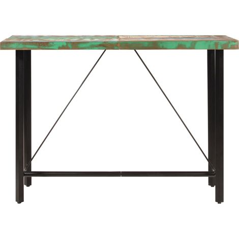 Maison Exclusive - Tavolino da Bar 150x70x107cm Legno Massello di Recupero e Ferro (1/5)