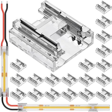 Kit de connecteurs COB 8 mm 2 broches connecteurs transparents pour sans fil sans soudure (1/5)