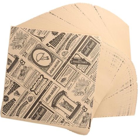 Allecto Plus - 200 fogli di carta assorbente per alimenti in cucina - carta da forno per cestini antiaderenti - adatta per hamburger e panini - formato 22 x 22 cm (1/5)