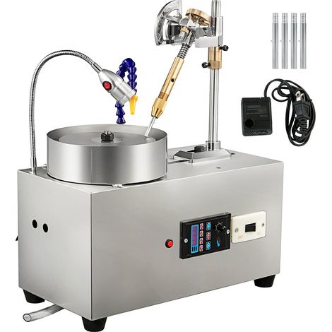 Polisseuse Gemmes Machine de Polissage de Bijoux 2800RPM Machine de Polissage de Roche à Facettes Gemmes Machine de Polissage de Tampon Polisseuse de Roche