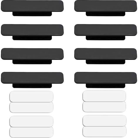 poignées adhésives pour meubles, tiroirs, cuisine, portes, fenêtres, tiroirs, placards, réfrigérateurs, abattants de toilettes, noires (1/5)