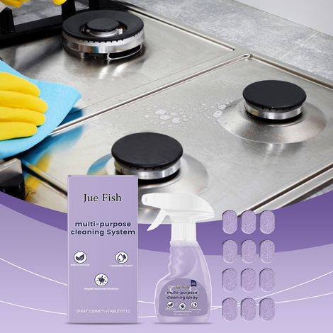 Multifunktionales Reinigungsmittel für Kochfelder und Kochgeschirr, entfernt effektiv Fett und Speisereste – 120 ml + 12 Brausetabletten -- BIEMMEDUE (1/5)