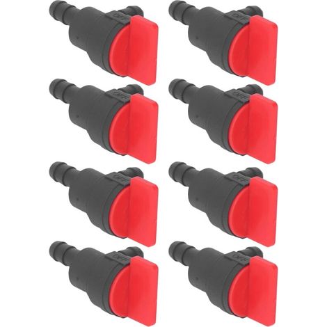 Vanne de Coupure de Carburant 8 Pièces 1/4in Vanne D'arrêt à 90 Degrés Vanne de Gaz Droite pour Stens pour Oregon pour MTD pour Cub Cadet
