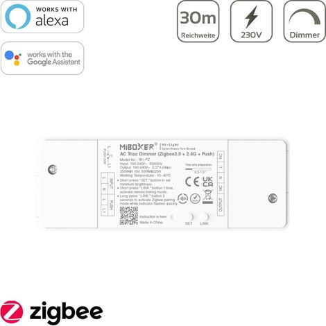 MiBoxer Triac Dimmer Zigbee 3.0 2.4GHz Funk & Push-Funktion TRI-PZ (1/5)