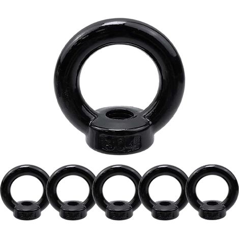 6 Pièces Écrou à Anneau M8 Écrou à Oeil, Acier Inoxydable 304 Écrous à œillet, Anneaux de Levage pour Les Accessoires de Levage et Raccord de Corde (1/5)