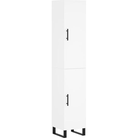Credenza buffet cassettiera mobile contenitore organizer cucina soggiorno soggiorno alto 34,5 x 34 x 180 cm derivati del legno bianco 020032342