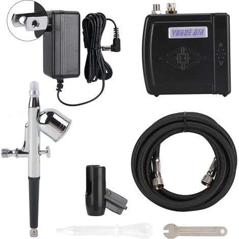 Kit de mini compresseur d'air oxygène pour salon de beauté, outil de maquillage, accessoire noir, fiche américaine 110V (1/5)