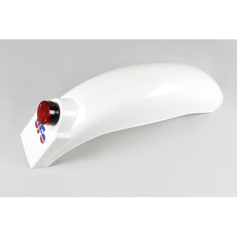 Parafango posteriore universale UFO con luce per KTM '75-'76, Gori '74-'76, Beta '76-'78 bianco