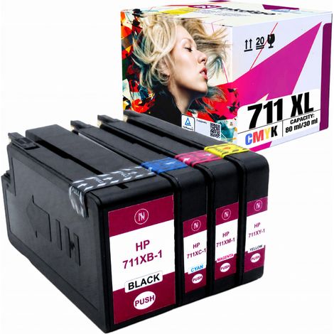 Inkdigo 711 XL Tinte kompatibel mit HP DesignJet T120, T130, T125, T520, TÜV-zertifiziert (1/5)