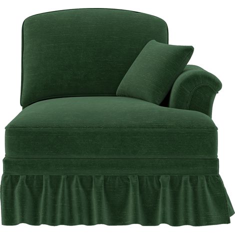 Canapé Windsor en chenille avec 1 coussin, style scandinave, vert, pour salon, canapé 2 places, tissu résistant et confortable (1/4)