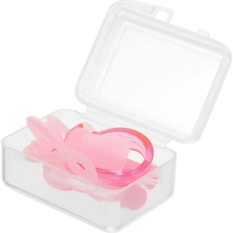 Pince-nez de natation, bouchons d'oreilles roses pour nageurs, protection nasale (1 paire) (1/5)