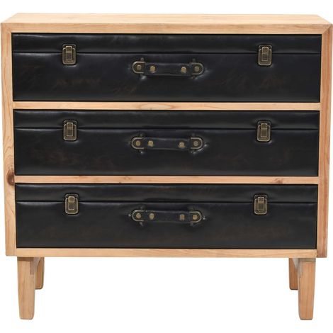 Maison Exclusive - Cassettiera in Legno Massello di Abete 80x36x75 cm