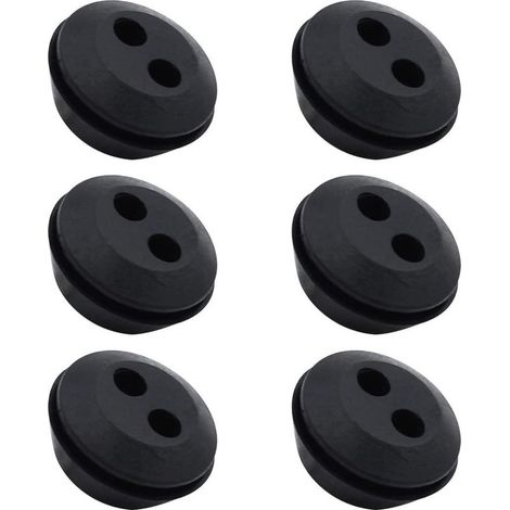 Set of 6 rubber fuel hose caps – 2-hole leak-proof tank seal – Compatible with brush cutters and hedge trimmers (1/5)