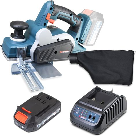 Rabot sans fil 20V avec moteur brushless livré avec 1 batterie 2Ah et un chargeur rapide. (1/4)