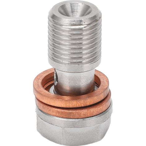 Boulon Banjo 7/16in-24 avec Restricteur 1.5mm Acier Inoxydable pour Durites de Frein, Embrayage, Alimentation Huile Turbo (1/5)