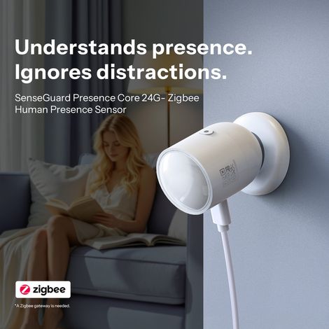 SONOFF Zigbee Präsenzmelder 24GHz, anwesenheitssensor mit Lichtsensor, Zonenerkennung, Adaptive Kalibrierung, Kompatibel mit Home Assistant, Alexa & SmartThings (Hub erforderlich),SNZB-06P24 (1/5)