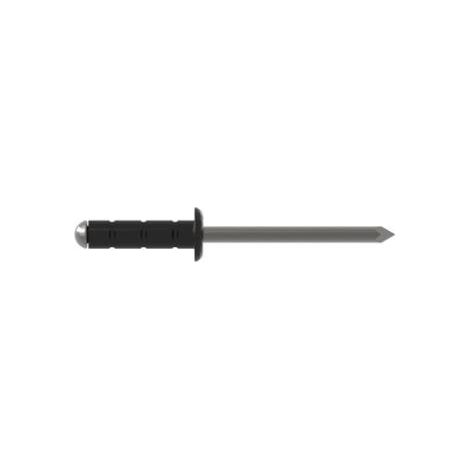 GESIPA PolyGrip Blindniete Alu/Niro 4,8 x 15 Flachrundkopf RAL 9005 Tiefschwarz-GES1456121 (1/4)