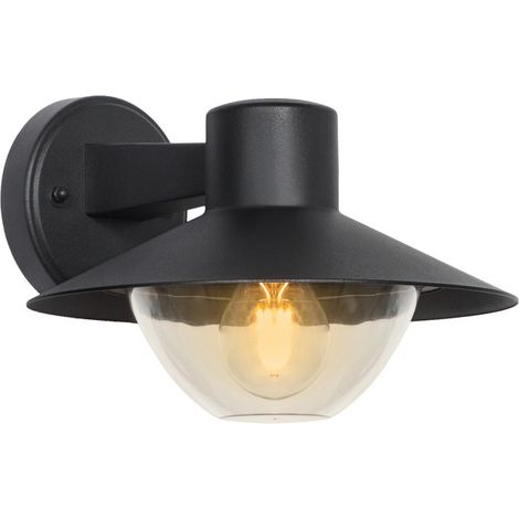 Applique esterno nero con diffusore trasparente E27 Candellux (1/2)