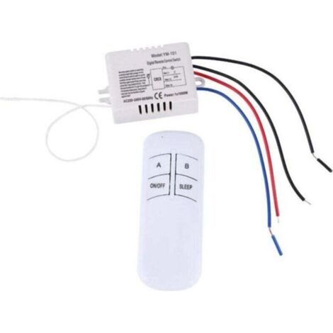 Télécommande sans fil Interrupteur, Interrupteurs et variateurs d'intensité Interrupteurs variateurs d'intensité Lampe Lumière Interrupteur De Commande Numérique Récepteur Émetteur 220V