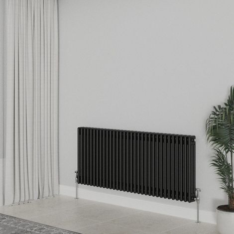 WarmeHaus Traditional Radiator Black Triple Column 600x1462mm (1/5)
