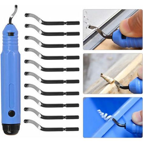Kit d’Ebavurage Manuel pour Métal, Bois, Plastique, Aluminium, Cuivre et Acier – Fraises à Burin avec Poignée Ergonomique Type 3 (1/5)