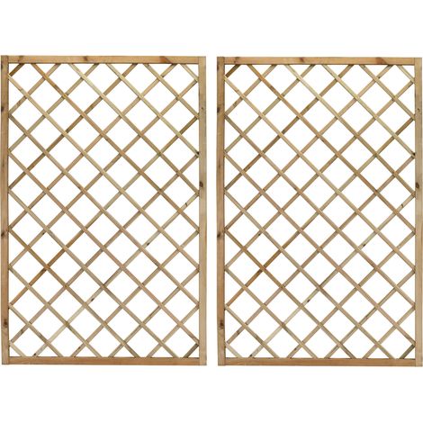 Set 2 Pannelli Grigliati per Rampicanti 60x180 cm in Legno Impregnato (1/2)