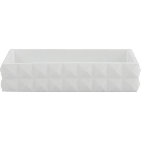 Porte Savon Polyrésine Kubik Blanc MSV (1/2)